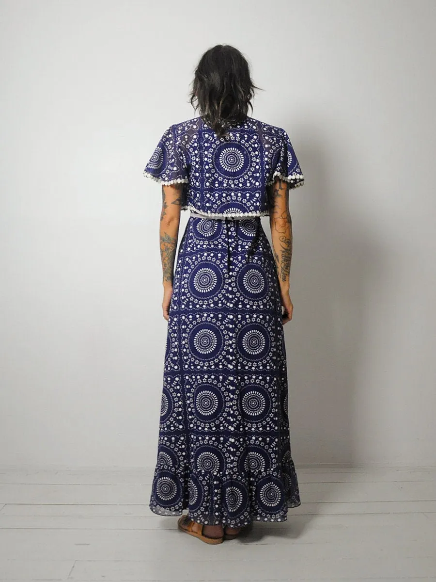 1960's Bandana Print Dress   Bolero