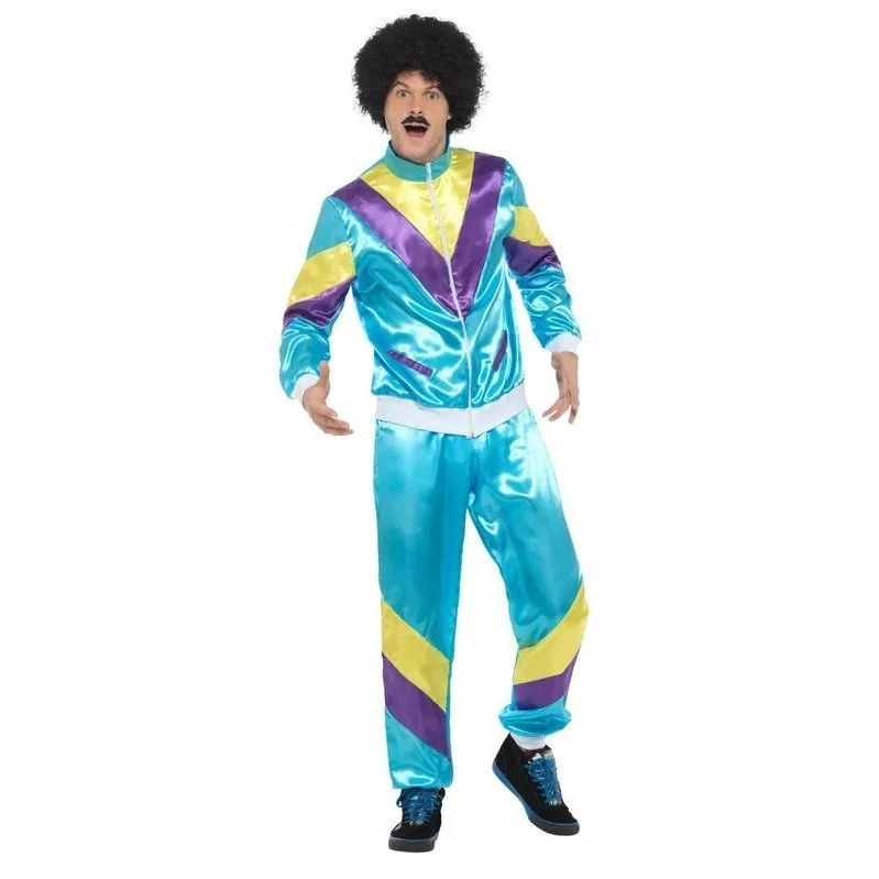 80s Height Of Fashion Shell Suit Costume, Mens