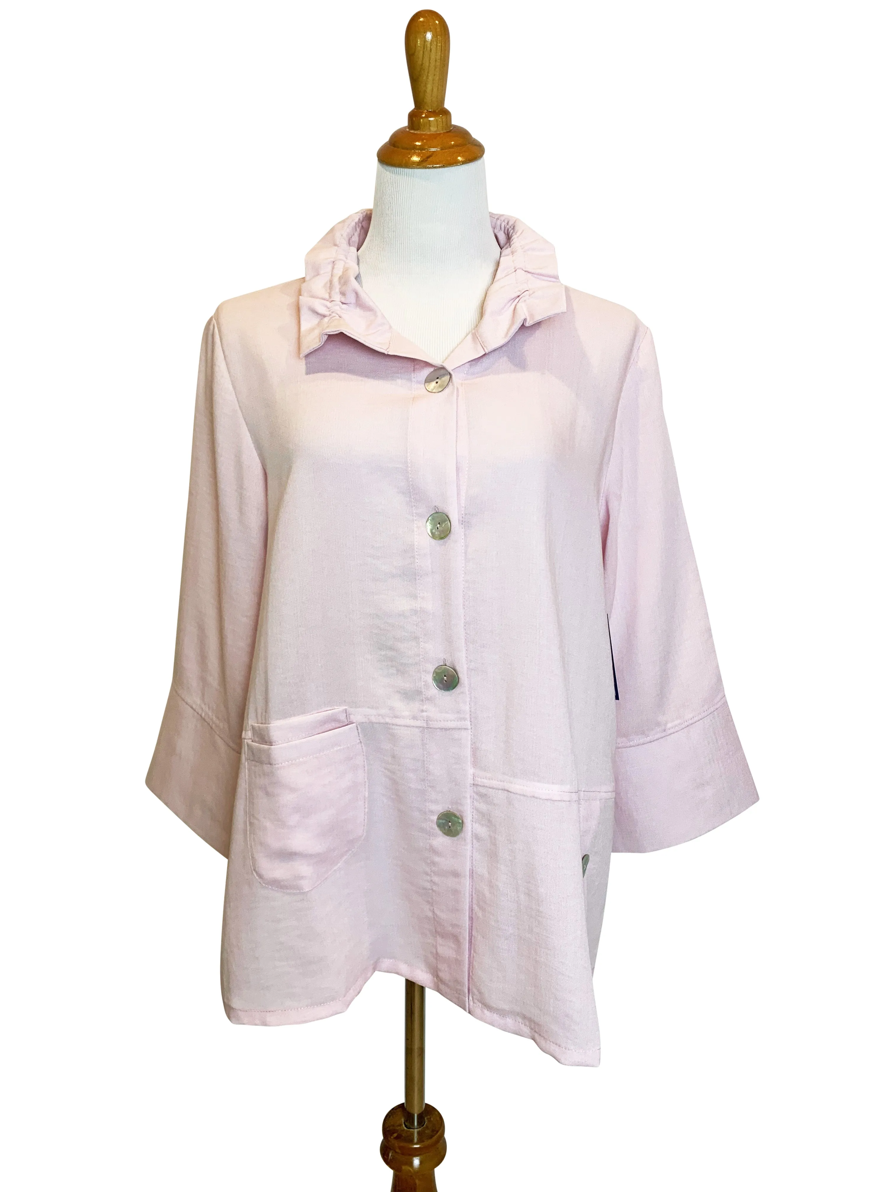 AA330 - Joni Linen Jacket w/ Wire Collar