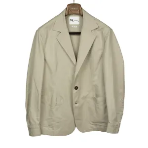 AAbigail unstructured jacket in sand linen and cotton