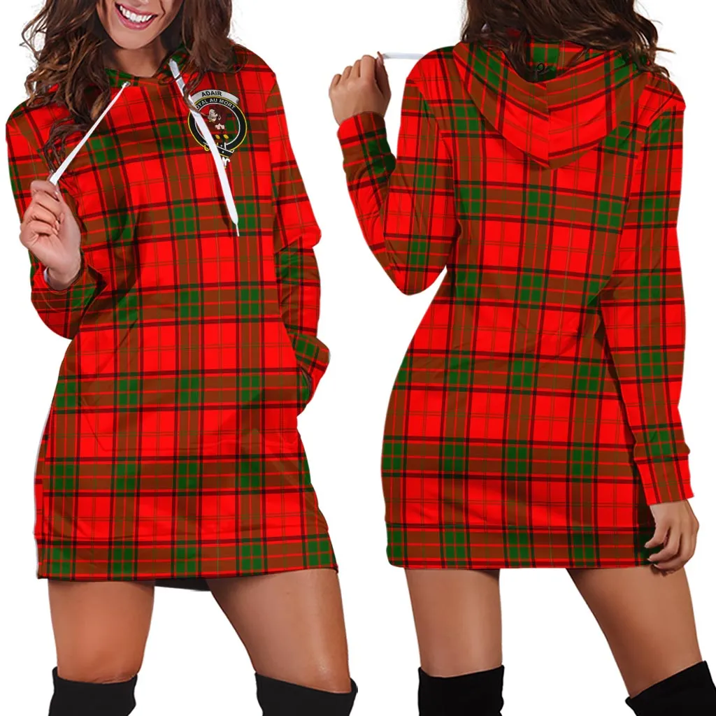 Adair Tartan Hoodie Dress with Family Crest