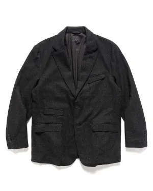 Andover Jacket Charcoal Poly Wool Printed