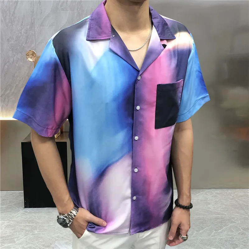 Aurora Gradient Pattern Shirt