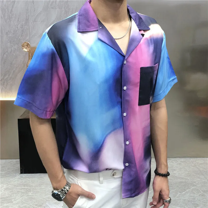 Aurora Gradient Pattern Shirt