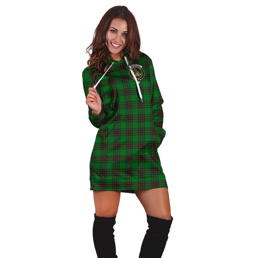 Beveridge Tartan Hoodie Dress with Family Crest