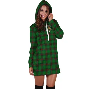 Beveridge Tartan Hoodie Dress with Family Crest