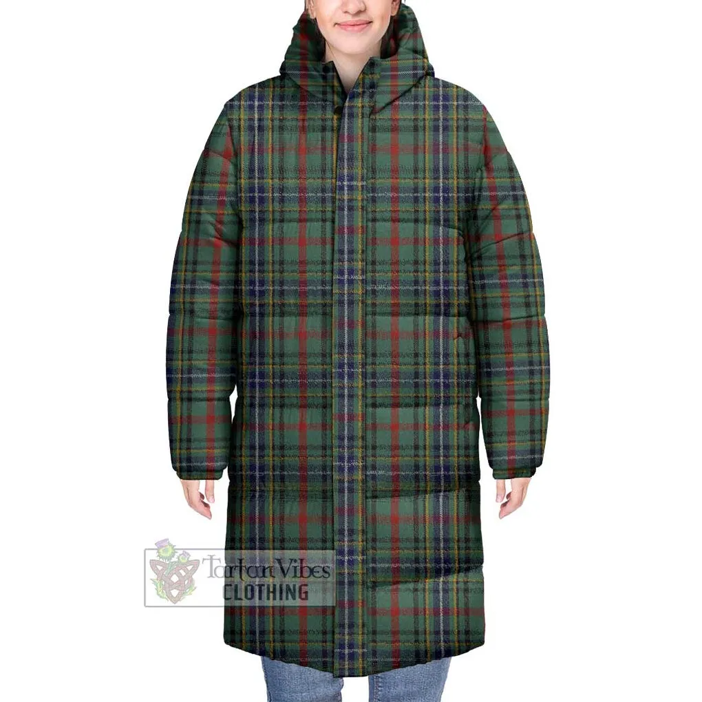 Bisset Tartan Long Down Jacket