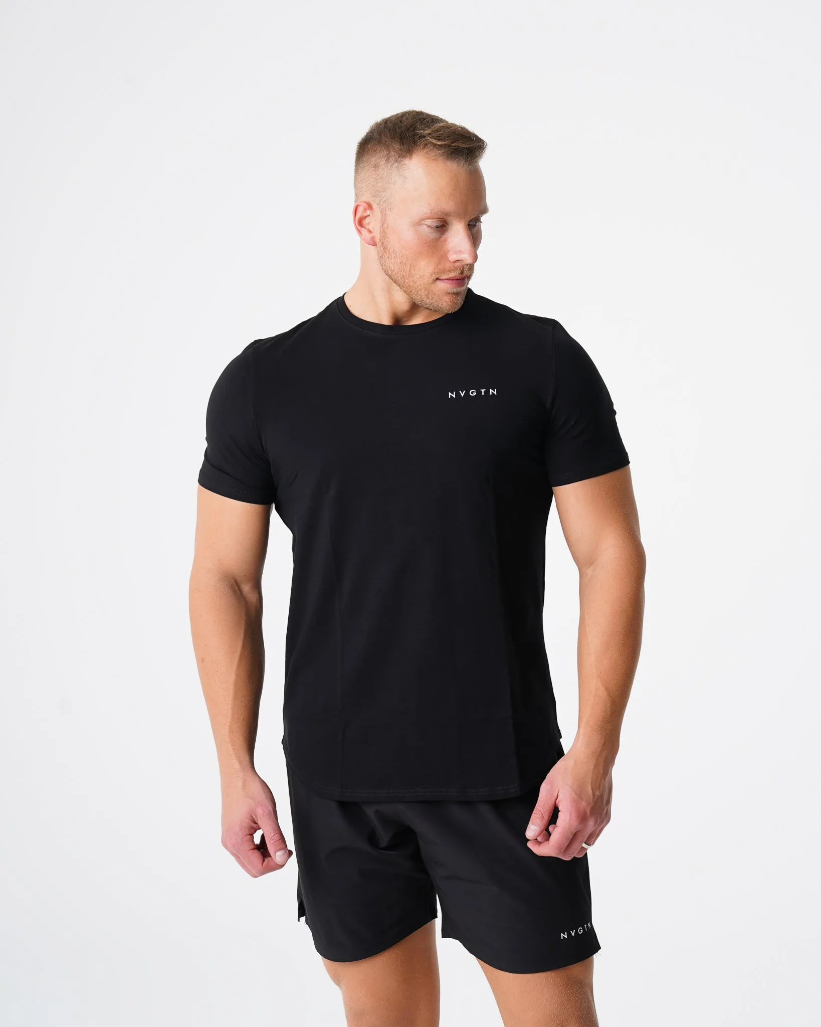 Black Pulse Fitted Tee