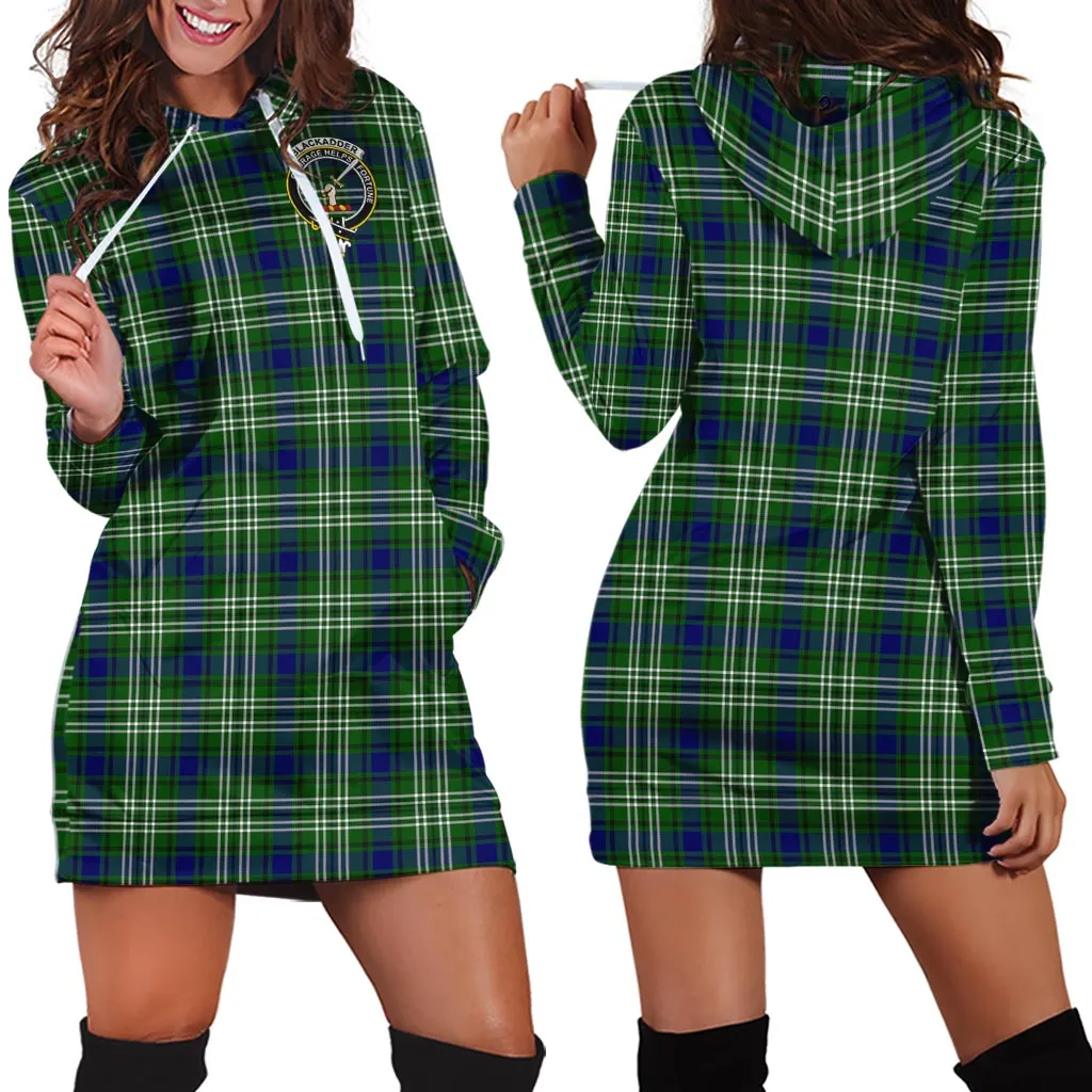 Blackadder Tartan Hoodie Dress with Family Crest