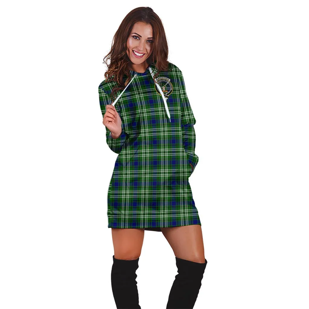 Blackadder Tartan Hoodie Dress with Family Crest