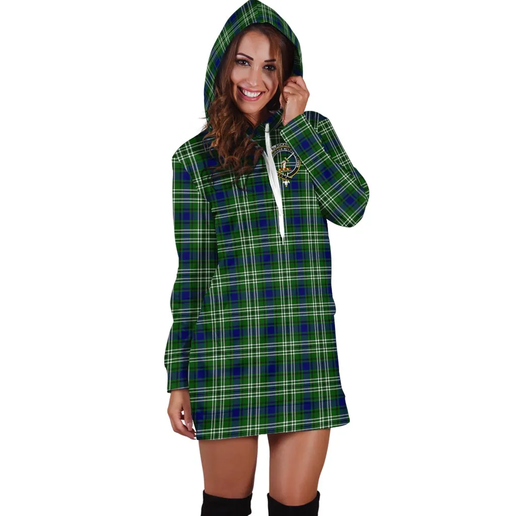 Blackadder Tartan Hoodie Dress with Family Crest