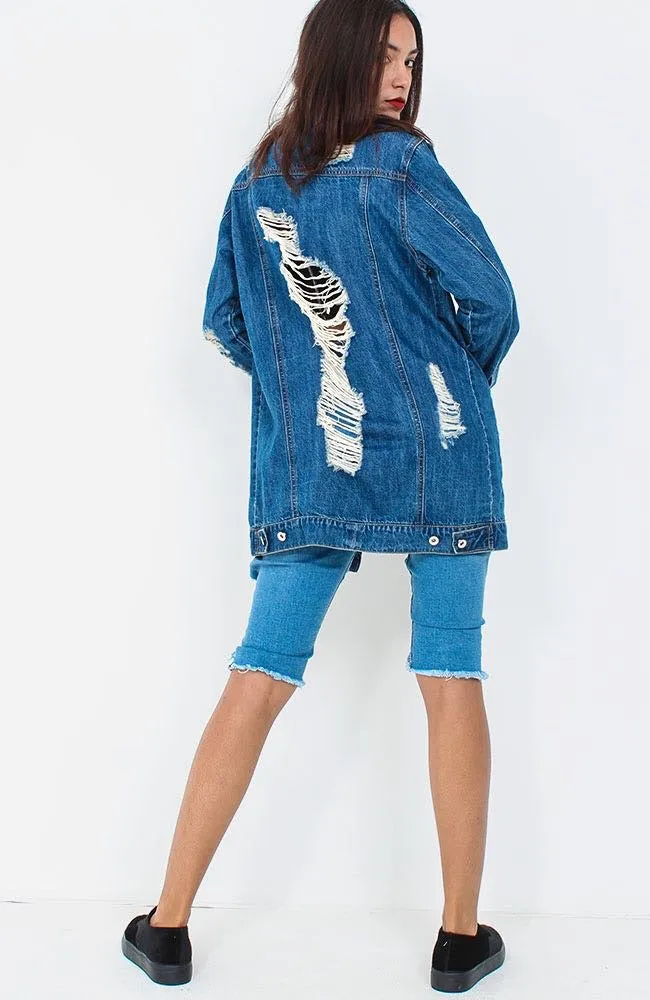 Blue Long Denim Jacket