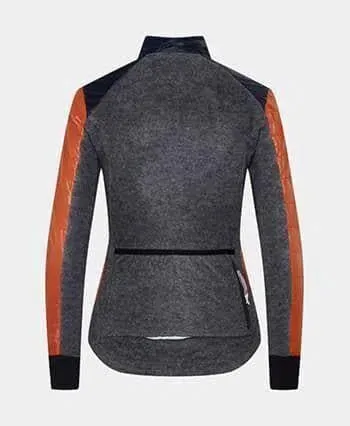 CAFE DU CYCLISTE Albertine Women Thermal Jacket - Orange/Navy