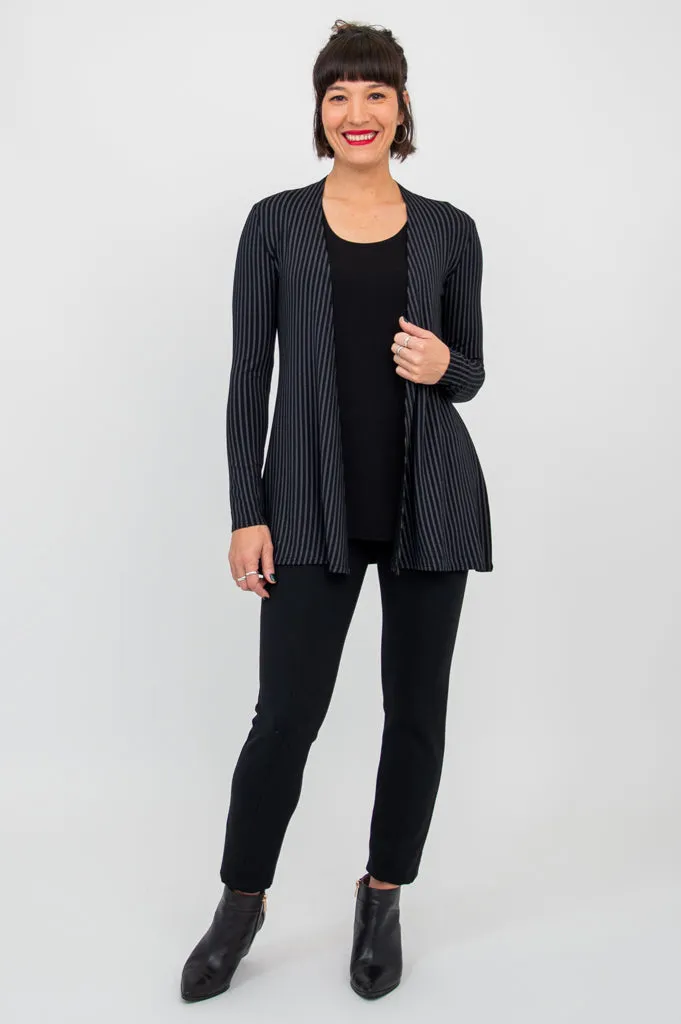 Chopra Jacket, Blk/Grey Stripe, Bamboo - Final Sale