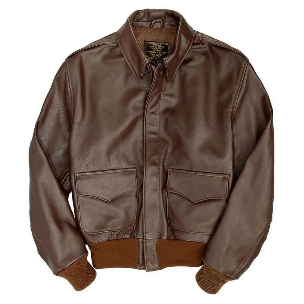 Cockpit USA Mens Horsehide A-2 Leather Flight Jacket