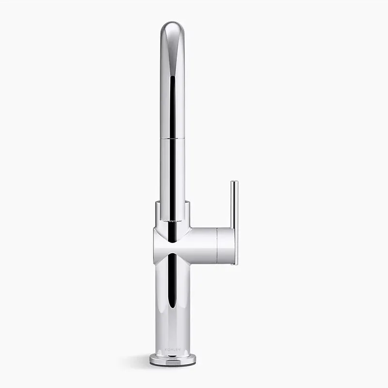 Crue Pull-Down Kitchen Faucet in Vibrant Brushed Moderne Brass