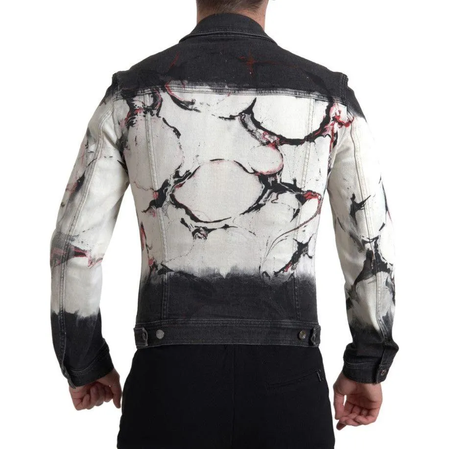 Dolce & Gabbana Multicolor Cotton Stretch Denim Jacket