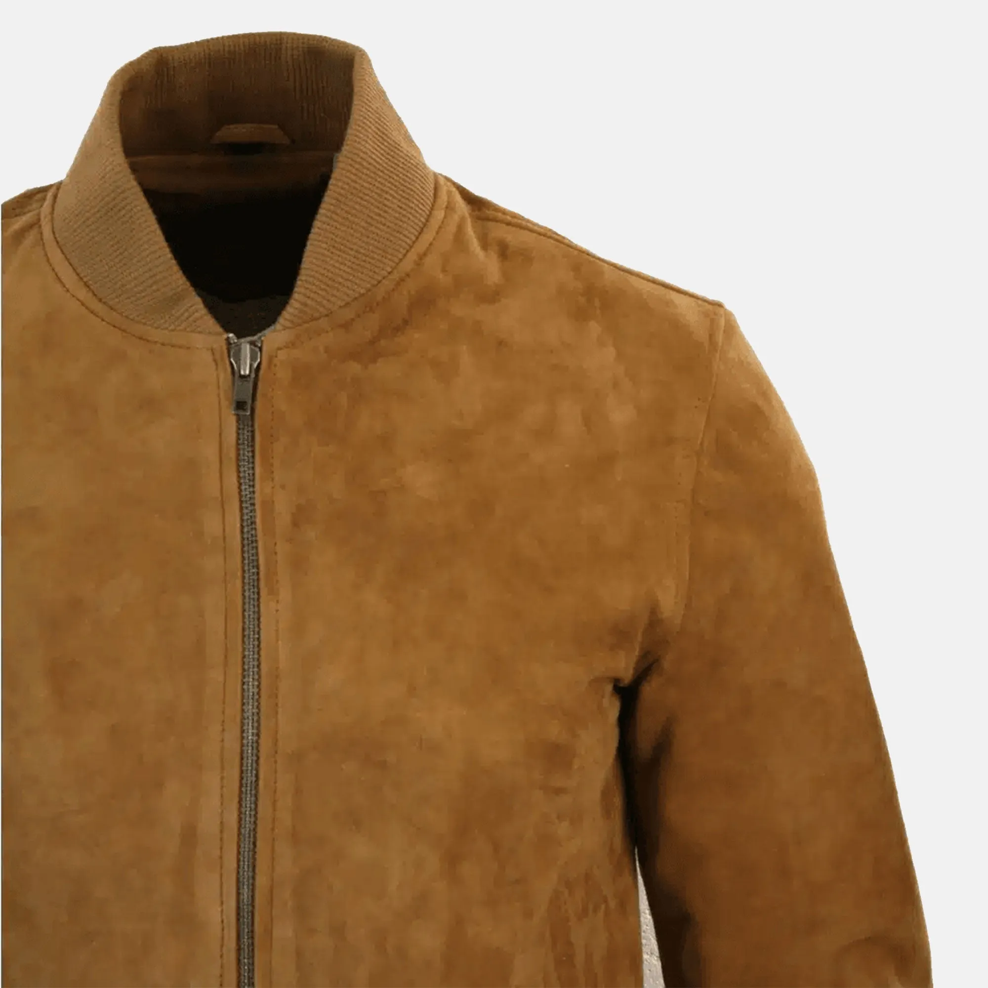 Dorian Mens Leather Bomber Jacket