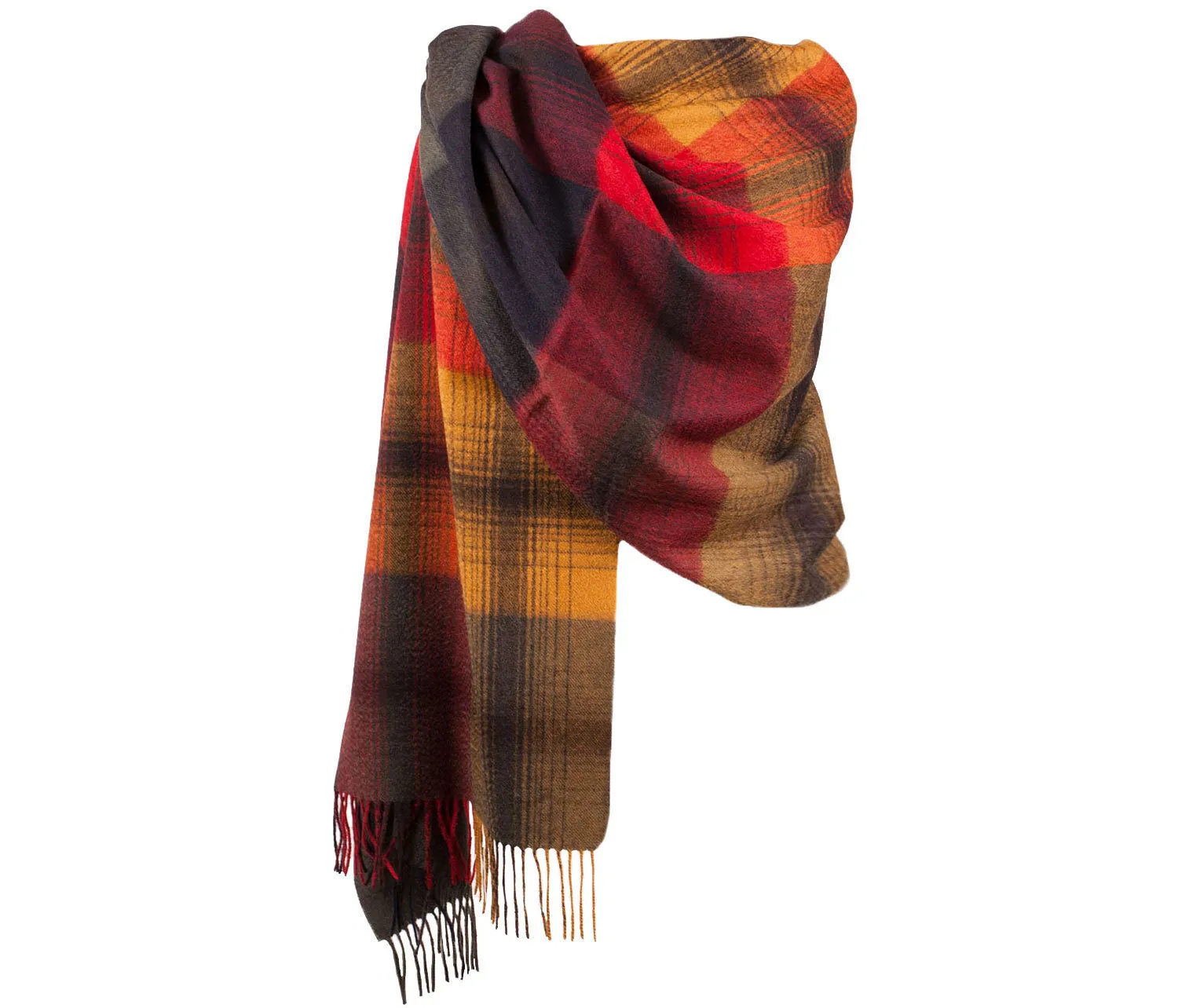 Edinburgh Lambswool Stole  Graded Block Check - Classic