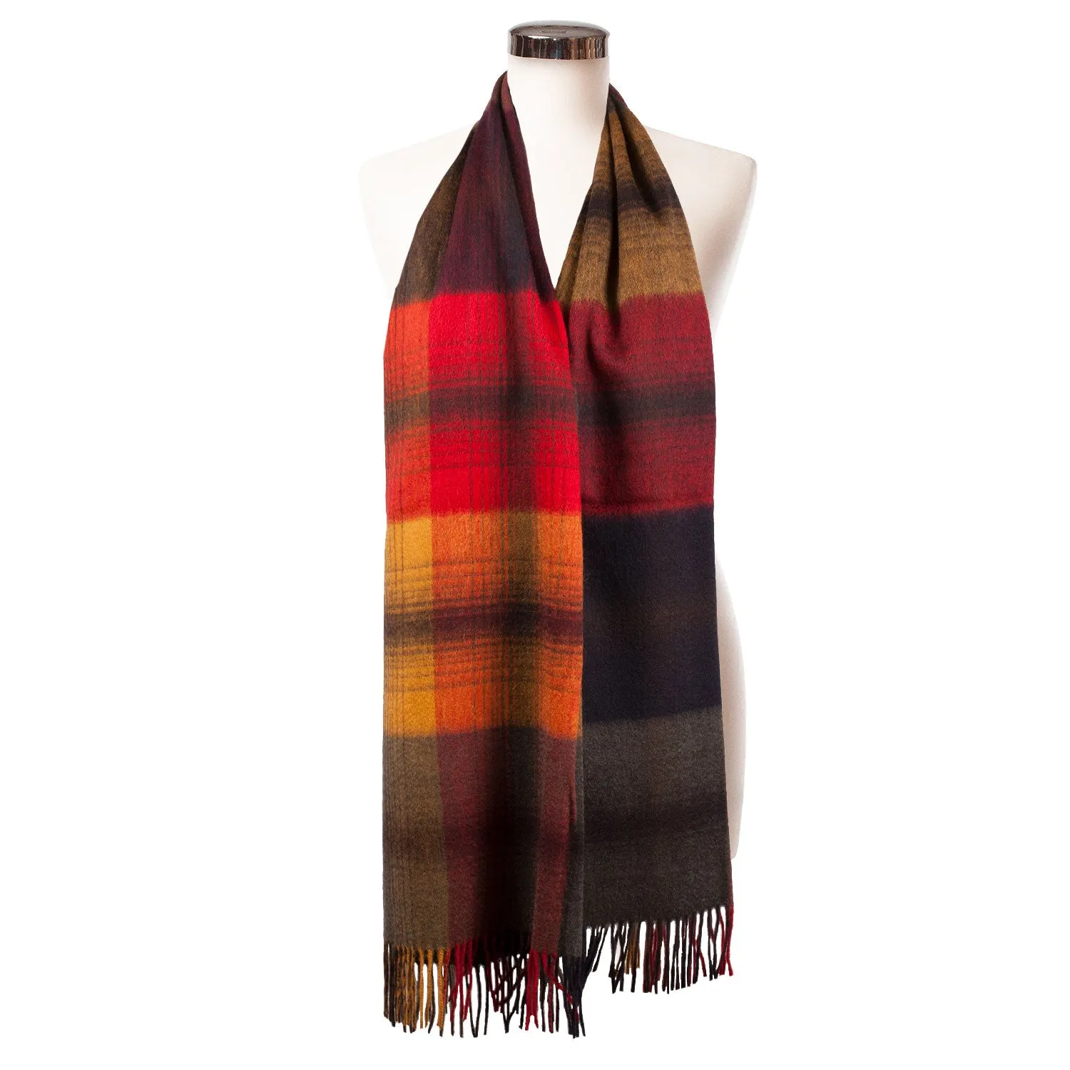 Edinburgh Lambswool Stole  Graded Block Check - Classic