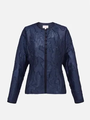 EP YAYING Chines Style Waist-Cinching Round Neck Jacket