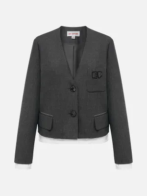 EP YAYING Woolen Commuter Suit Jacket