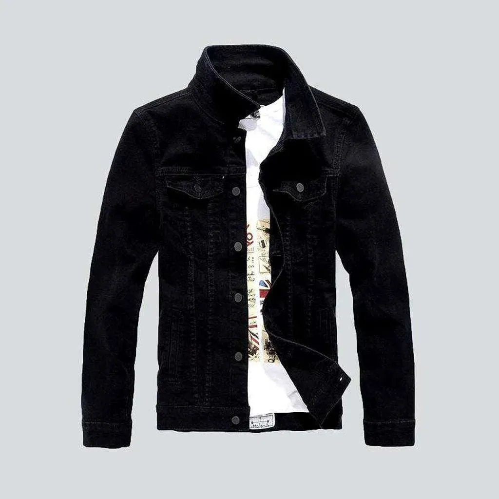 Fancy color men's denim jacket