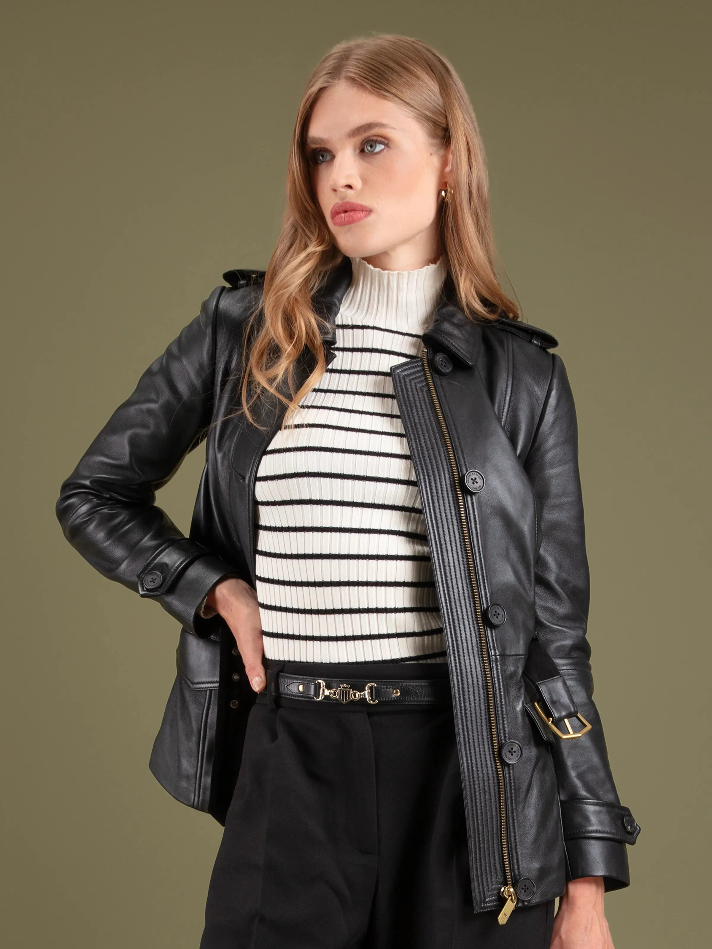 Frances Jacket - Black Leather