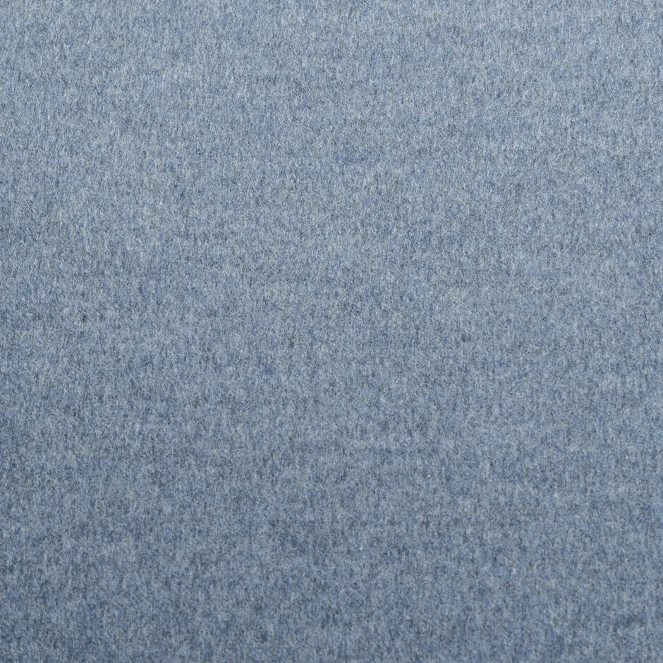 Grey & Blue Double-Faced Wool & Cashmere Blend