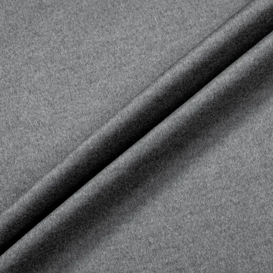 Grey & Blue Double-Faced Wool & Cashmere Blend