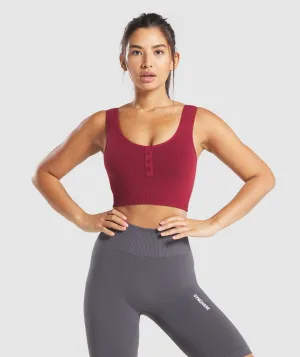 Gymshark Power Down Croplette - Claret