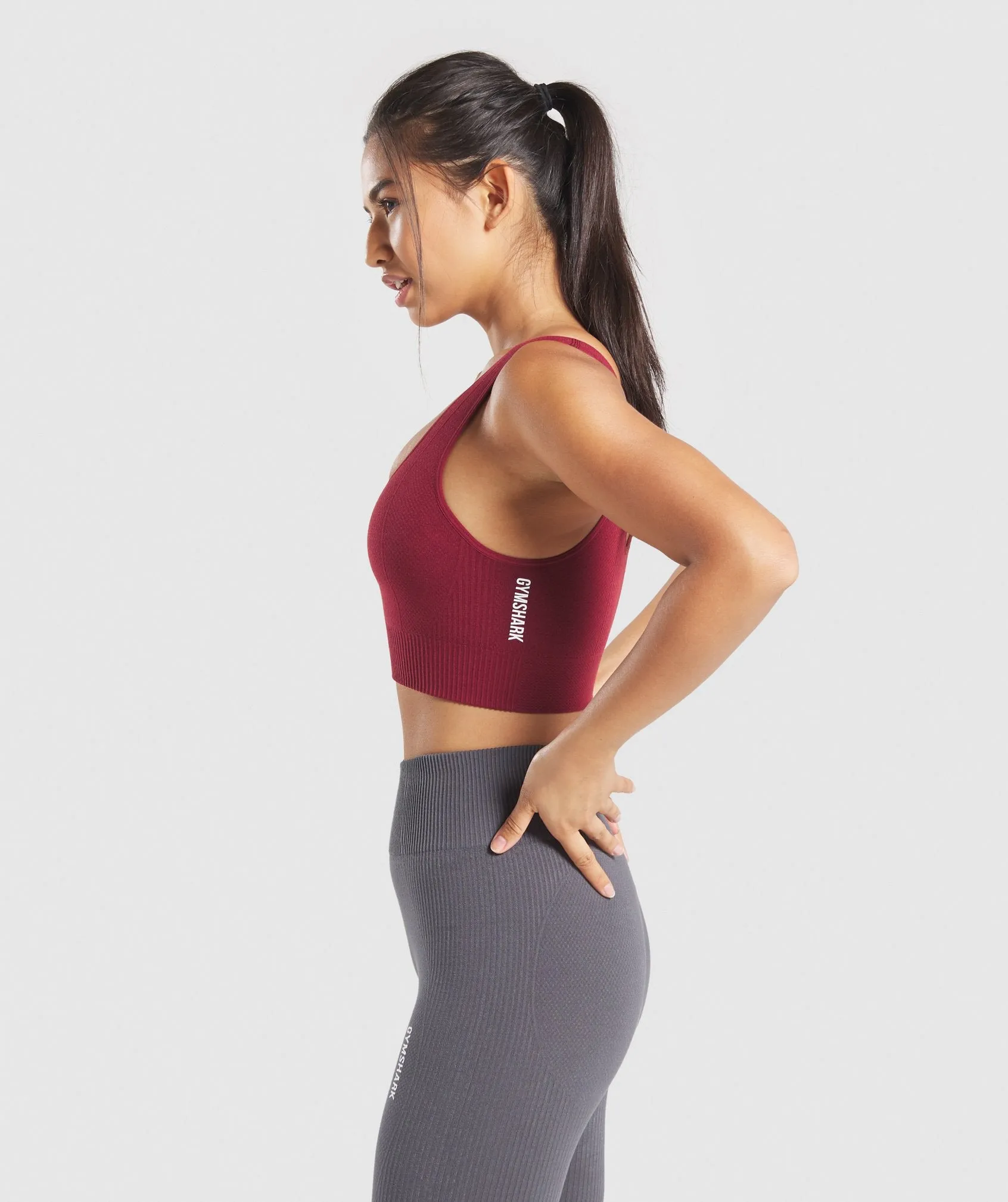 Gymshark Power Down Croplette - Claret