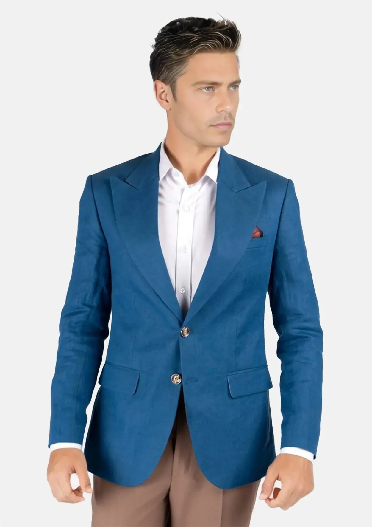 Hudson Marine Blue Linen Jacket