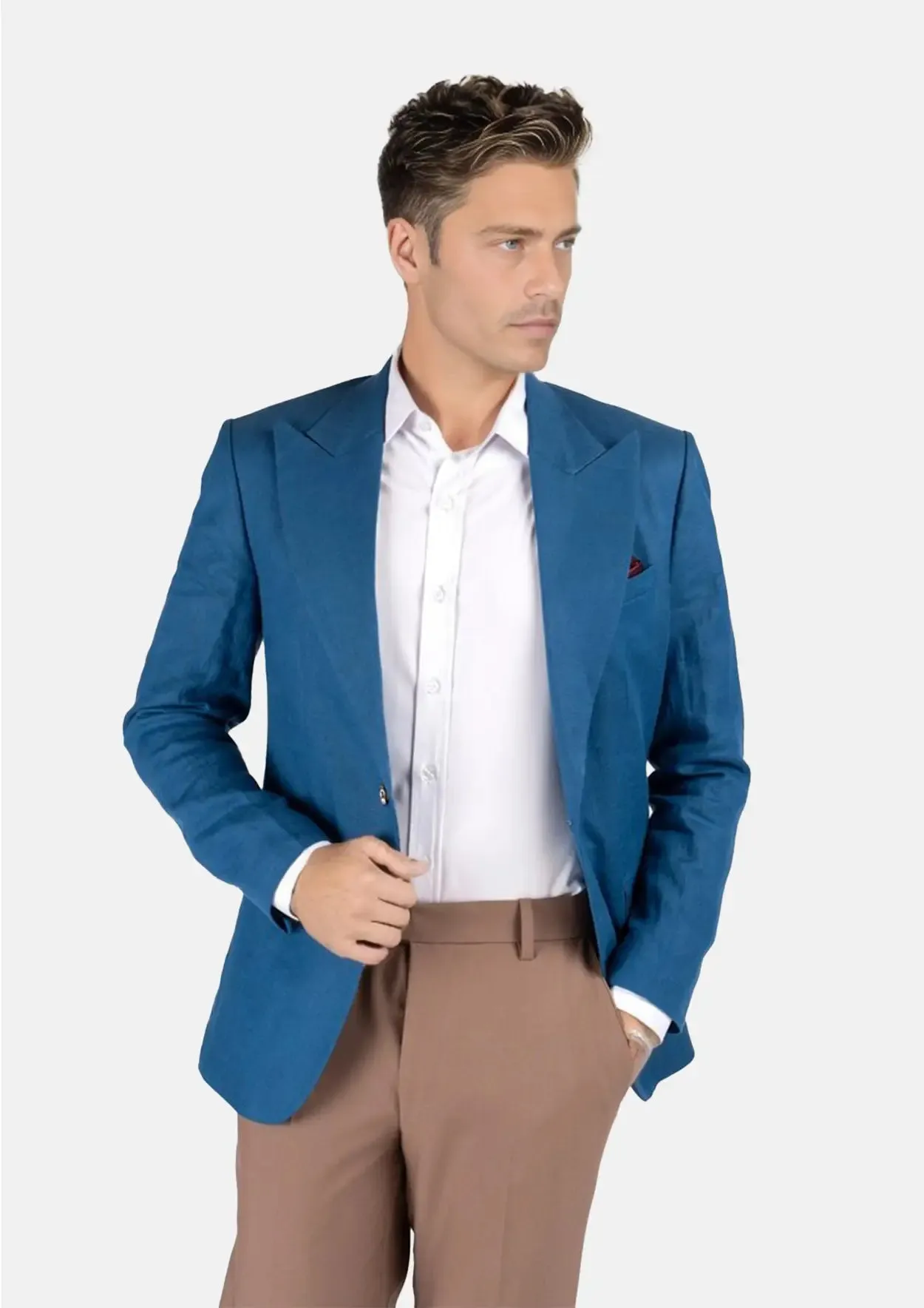 Hudson Marine Blue Linen Jacket