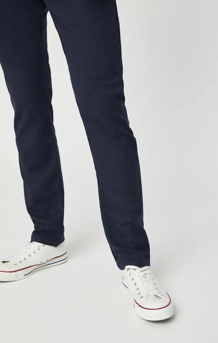 JOHNNY SLIM CHINO IN NAVY FEATHER TWEED