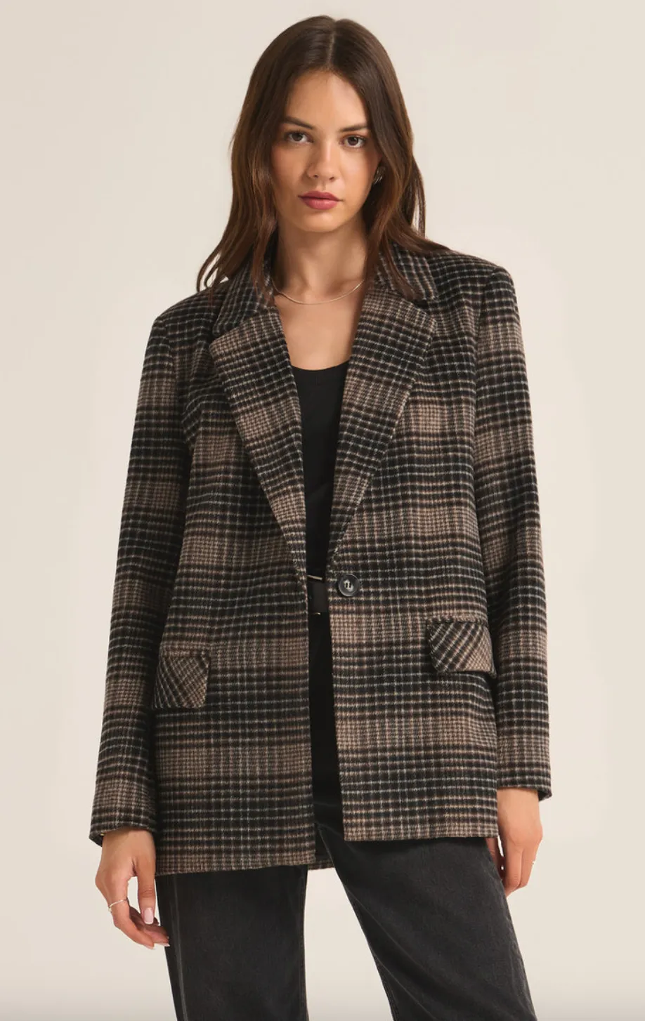 Kingston Relaxed Plaid Blazer