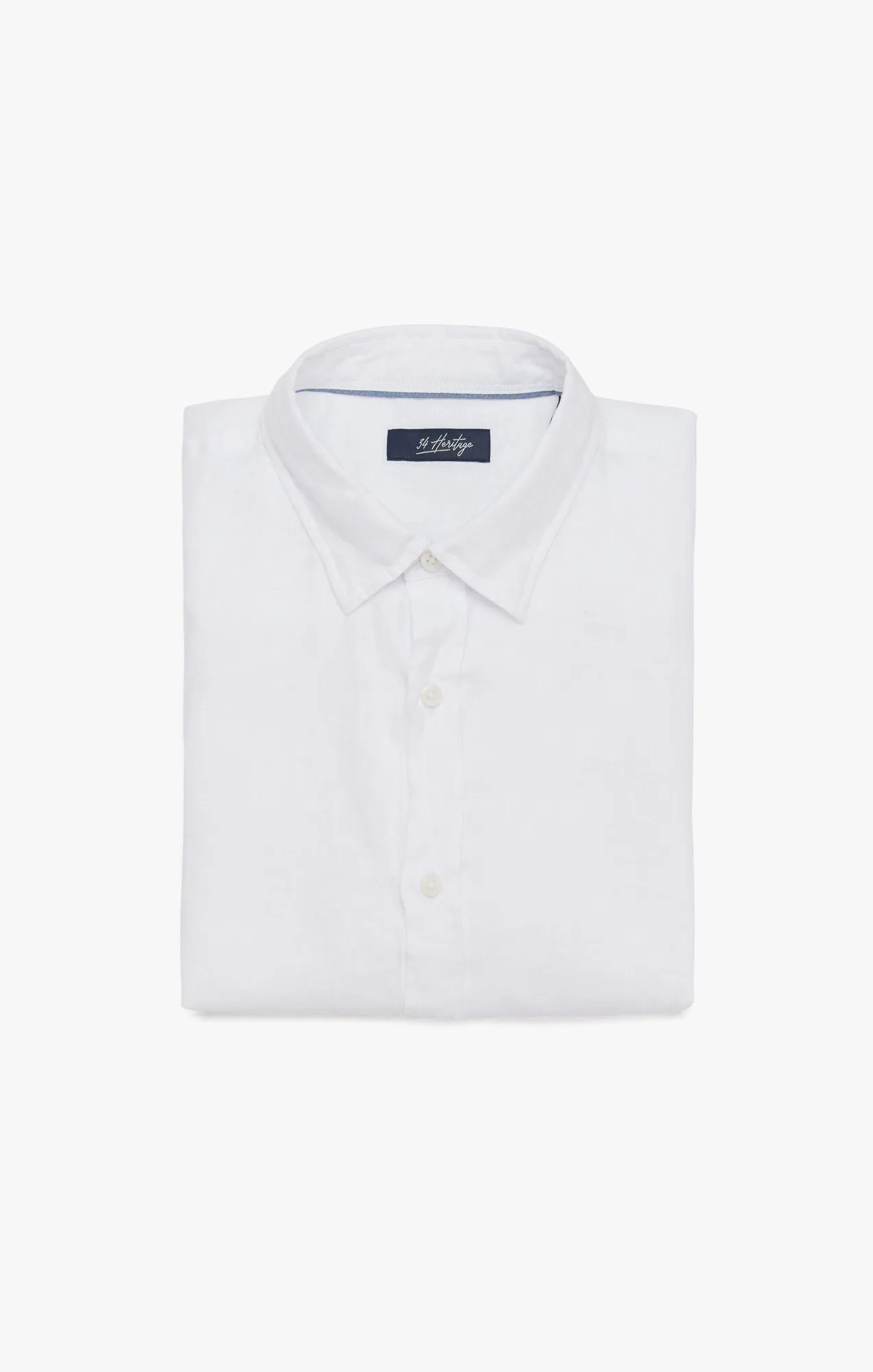 Linen Short Sleeve Shirt In Bright White