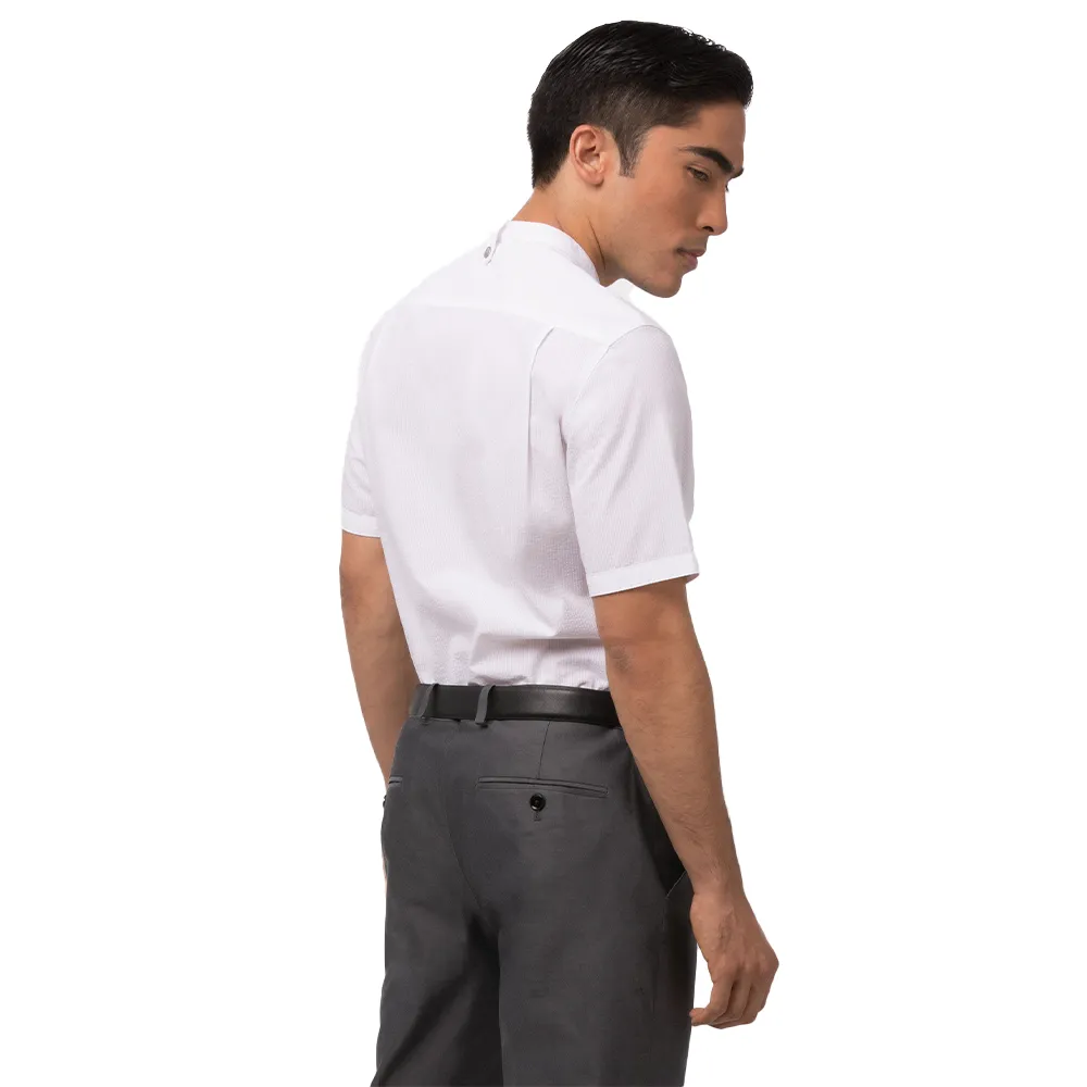 MEN SEERSUCKER SHIRT - White