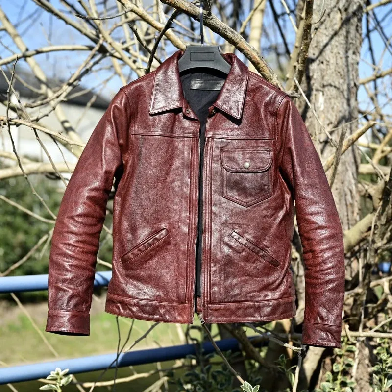 Men's Genuine Leather Jacket - Real Leather Outerwear