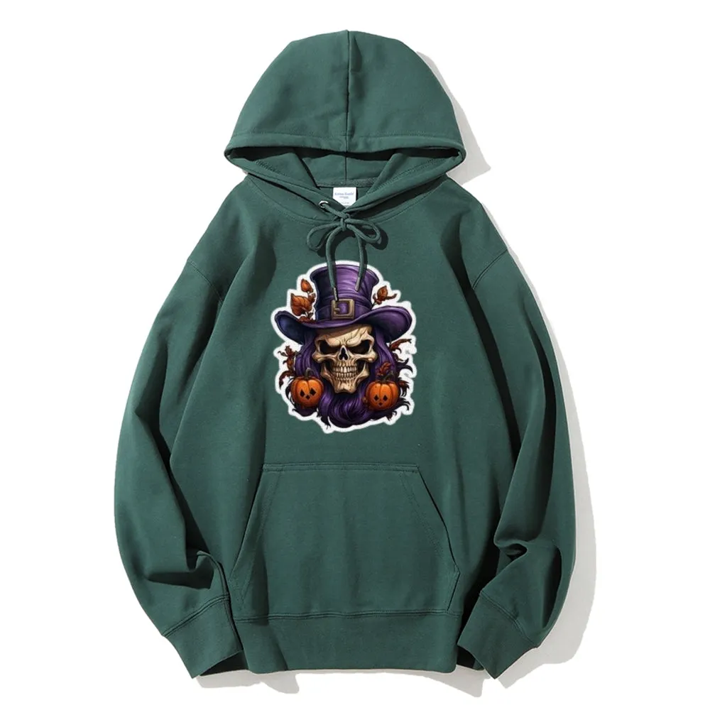 Mens Halloween Witch Hat Graphic Hoodies