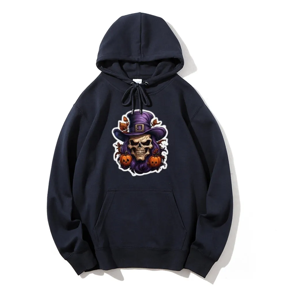 Mens Halloween Witch Hat Graphic Hoodies