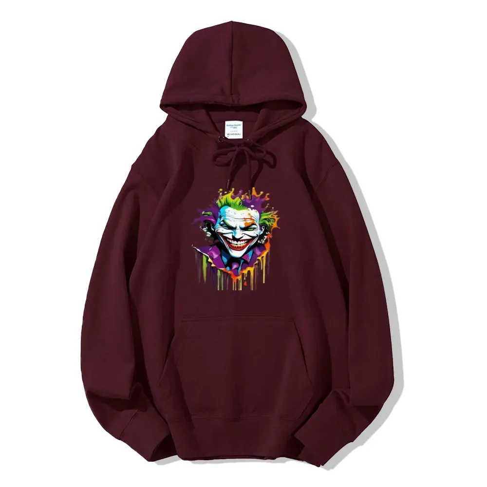 Mens Joker Skull Graphic Hoodies