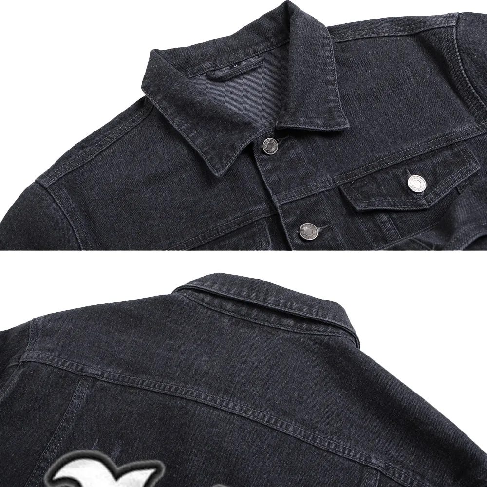 Mens Number 13 Graphic Button Up Denim Jacket