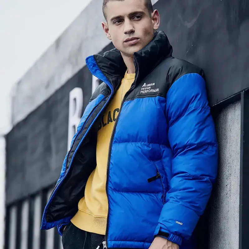 Men's Short Fashionable Shiny Padded Jacket