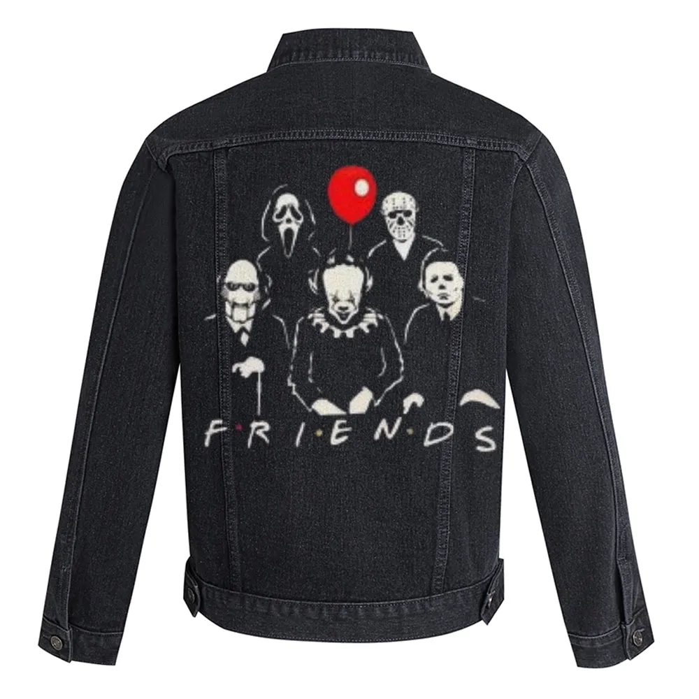 Mens Vintage Friends Graphic Denim Jacket