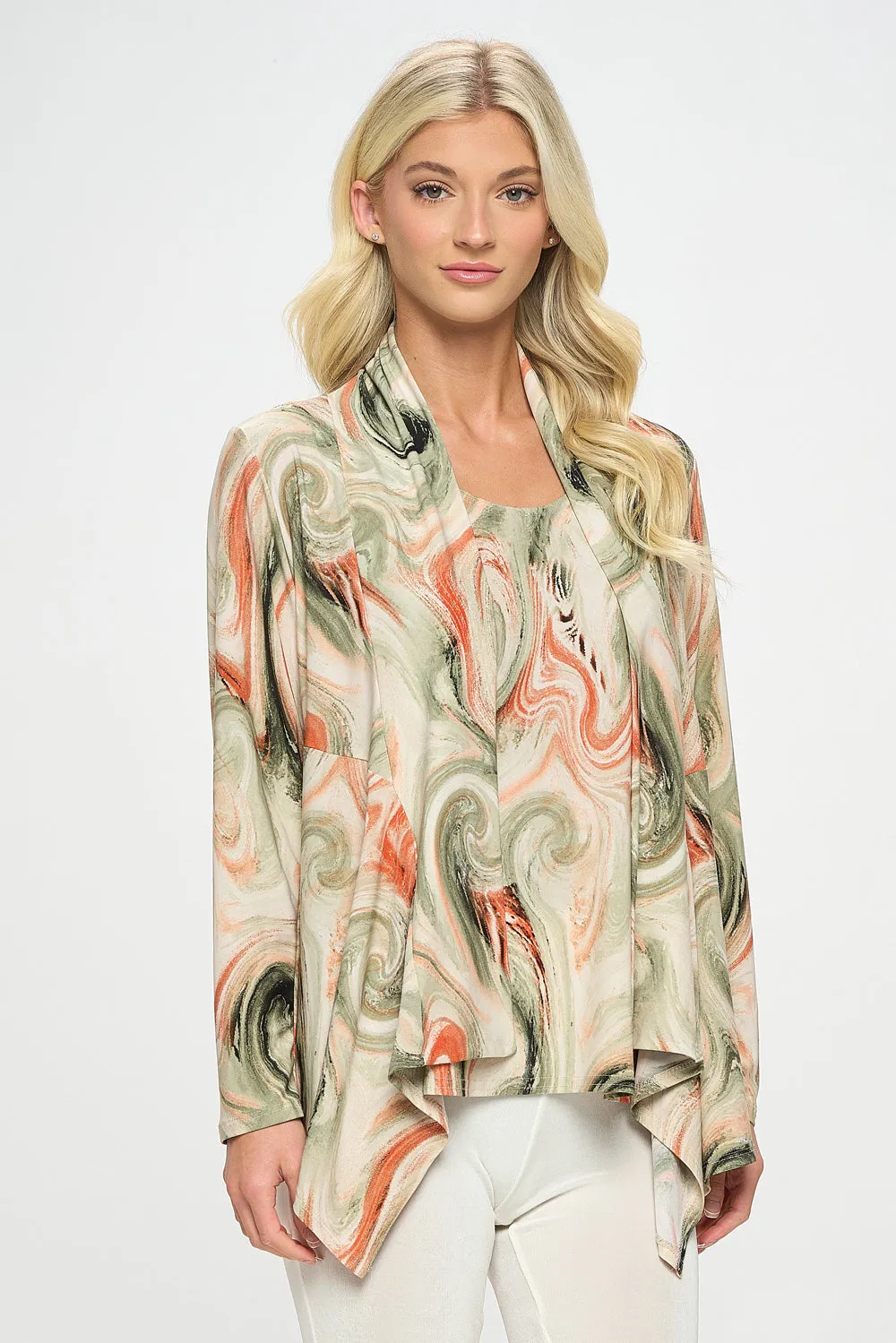 Mid-cut Jacket Long Sleeve Print-4028HT-LRP1-W330