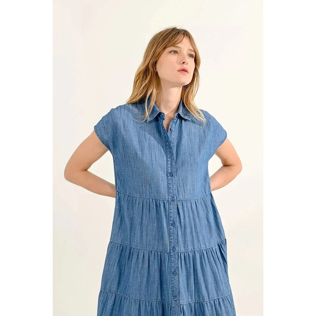 Molly Bracken Denim Shirt Dress