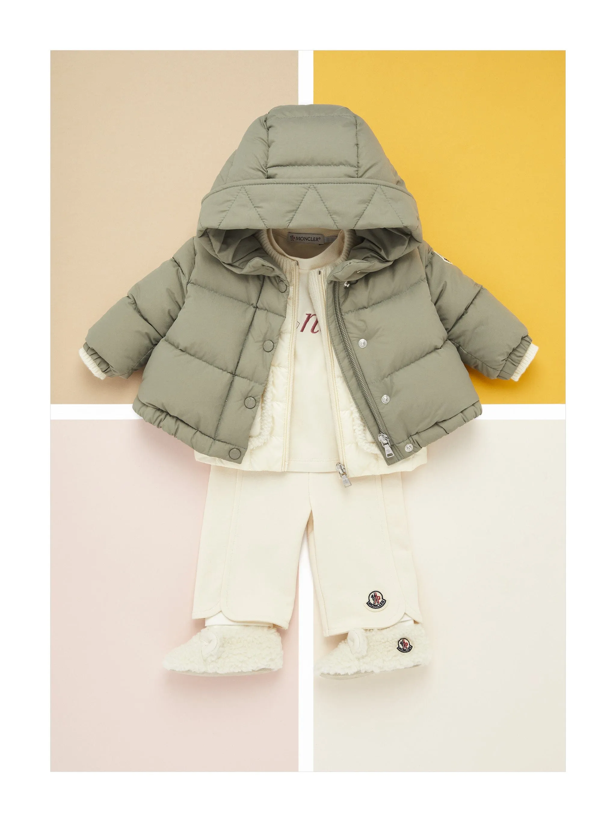 Moncler Enfant Baby Girls Down Padded Laurie Jacket in Green