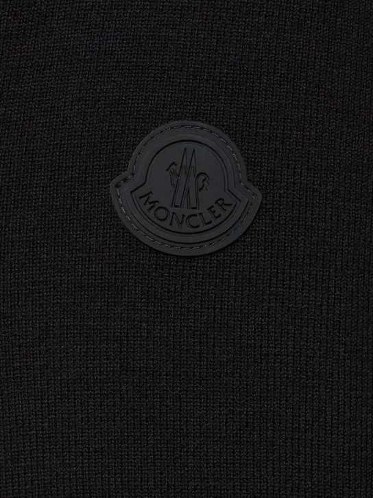 Moncler   Knitted wool blend down cardigan jacket 