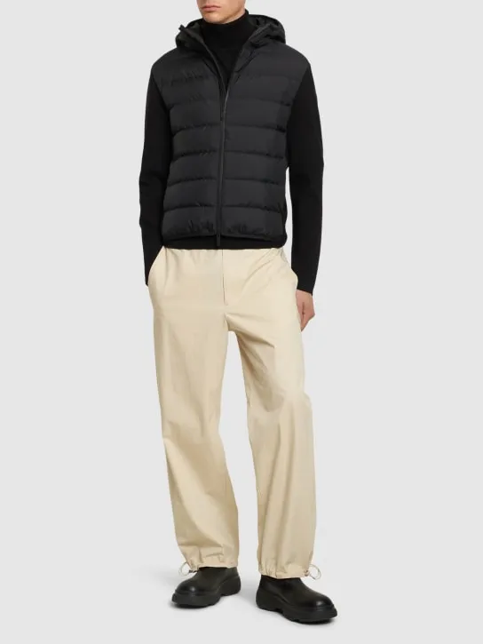 Moncler   Knitted wool blend down cardigan jacket 